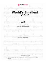 Sheet music, chords AJR - World's Smallest Violin