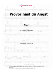 Sheet music, chords Florian Künstler, Elen - Wovor hast du Angst