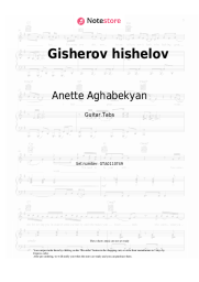 Sheet music, chords Anette Aghabekyan - Gisherov hishelov