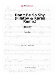 Sheet music, chords Imany - Don't Be So Shy (Filatov & Karas Remix)