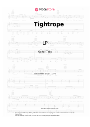 Sheet music, chords LP - Tightrope