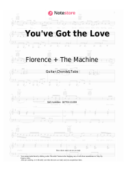 Sheet music, chords Florence + The Machine - You've Got the Love