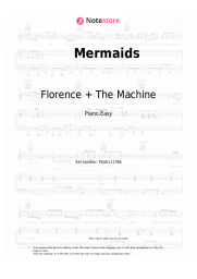 Sheet music, chords Florence + The Machine - Mermaids