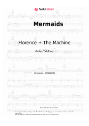 Sheet music, chords Florence + The Machine - Mermaids