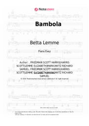 Sheet music, chords Betta Lemme - Bambola