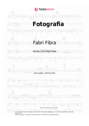 Sheet music, chords Carl Brave, Francesca Michielin, Fabri Fibra - Fotografia