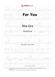 Sheet music, chords Liam Payne, Rita Ora - For You
