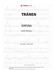 Sheet music, chords SIMONA - TRÄNEN