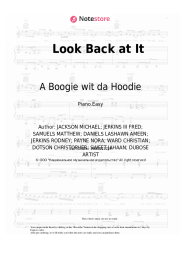 Sheet music, chords A Boogie wit da Hoodie - Look Back at It