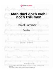 Sheet music, chords Daniel Sommer - Man darf doch wohl noch träumen