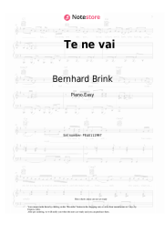 Sheet music, chords Allessa, Bernhard Brink - Te ne vai