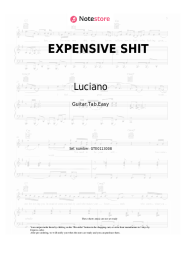 Sheet music, chords Reezy, Luciano - EXPENSIVE SHIT 
