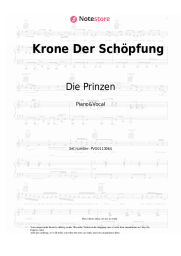 Sheet music, chords Die Prinzen - Krone Der Schöpfung