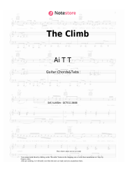 Sheet music, chords Ai T T - The Climb