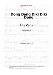 Sheet music, chords À La Carte - Dong Dong Diki Diki Dong