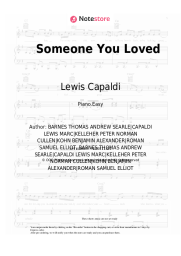 Sheet music, chords Lewis Capaldi - Someone You Loved