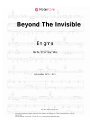 Sheet music, chords Enigma - Beyond The Invisible