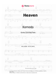 Sheet music, chords Komodo, Michael Shynes - Heaven