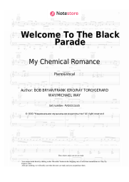 Sheet music, chords My Chemical Romance - Welcome To The Black Parade