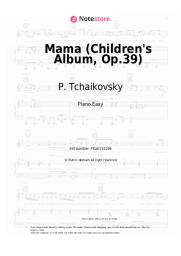 Sheet music, chords P. Tchaikovsky - Mama (Children's Album, Op.39)