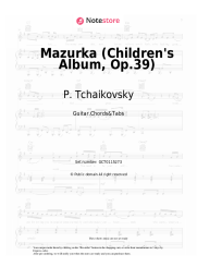 Sheet music, chords P. Tchaikovsky - Mazurka (Children's Album, Op.39)