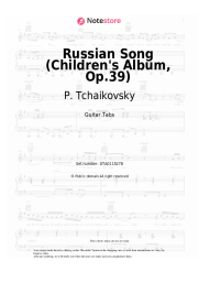 Sheet music, chords P. Tchaikovsky - Russian Song (Children's Album, Op.39)