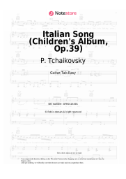 Sheet music, chords P. Tchaikovsky - Italian Song (Children's Album, Op.39)