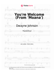 Sheet music, chords Dwayne Johnson - You're Welcome (From 'Moana')