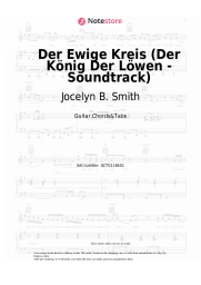 Sheet music, chords Jocelyn B. Smith - Der Ewige Kreis (Der König Der Löwen - Soundtrack)