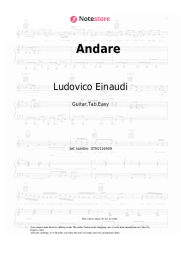 Sheet music, chords Ludovico Einaudi - Andare