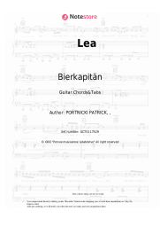 Sheet music, chords Bierkapitän, Andy Luxx, DJ Aaron - Lea