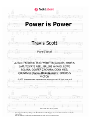 Sheet music, chords SZA, The Weeknd, Travis Scott - Power is Power