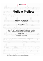Sheet music, chords Mark Forster - Mellow Mellow