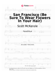 Sheet music, chords Scott McKenzie - San Francisco (Be Sure To Wear Flowers In Your Hair)