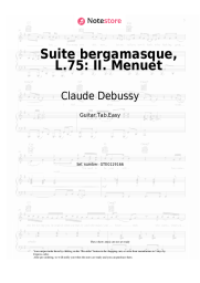 Sheet music, chords Claude Debussy - Suite bergamasque, L.75: II. Menuet