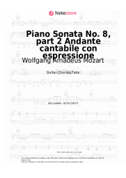 Sheet music, chords Wolfgang Amadeus Mozart - Piano Sonata No. 8, K. 310/300d, part 2 Andante cantabile con espressione