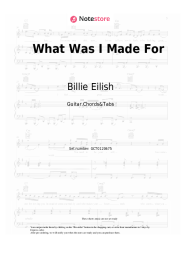 Sheet music, chords Billie Eilish - What Was I Made For