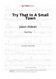 Sheet music, chords Jason Aldean - Try That In A Small Town