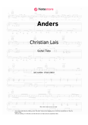 Sheet music, chords Christian Lais - Anders