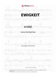 Sheet music, chords erobé, Lyfrix - EWIGKEIT