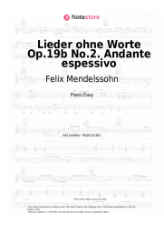 undefined Felix Mendelssohn - Lieder ohne Worte Op.19b No.2. Andante espessivo