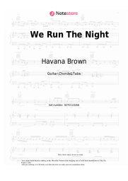 Sheet music, chords Havana Brown - We Run The Night