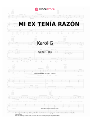 Sheet music, chords Karol G - MI EX TENÍA RAZÓN