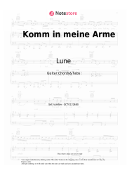 Sheet music, chords Lune, Céline - Komm in meine Arme