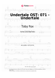 Sheet music, chords Toby Fox - Undertale OST: 071 - Undertale