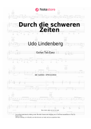 Sheet music, chords Udo Lindenberg - Durch die schweren Zeiten