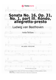 Sheet music, chords Ludwig van Beethoven - Sonata No. 16, Op. 31, No. 1, part III. Rondo, allegretto-presto