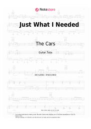 Sheet music, chords The Cars - Just What I Needed