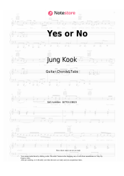 Sheet music, chords Jung Kook - Yes or No