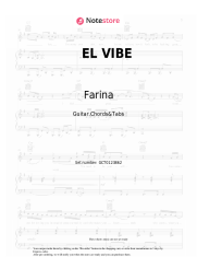 Sheet music, chords Farina, Sean Paul - EL VIBE